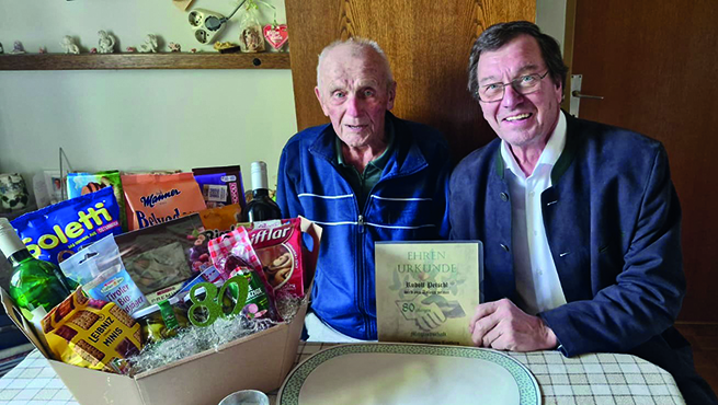 NF Kindberg HP PETSCHL Rudi 80 Jahre Mitgliedschaft