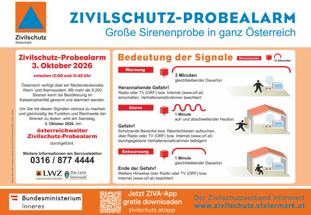 Zivilschutz Probealarm 3 10 2026